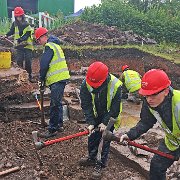 Excavating on the west side.