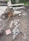 Surface above the by-wash culvert.
