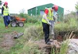 Using the jackhammer is harder than it looks!