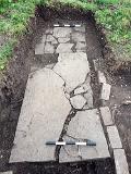 Slabs leading south of the cottage.