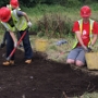 Working in the picnic site area