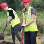Working in the picnic site area