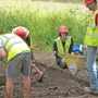 Working in the picnic site area