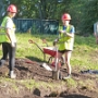 Refilling the picnic area trenches