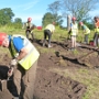 Refilling the picnic area trenches