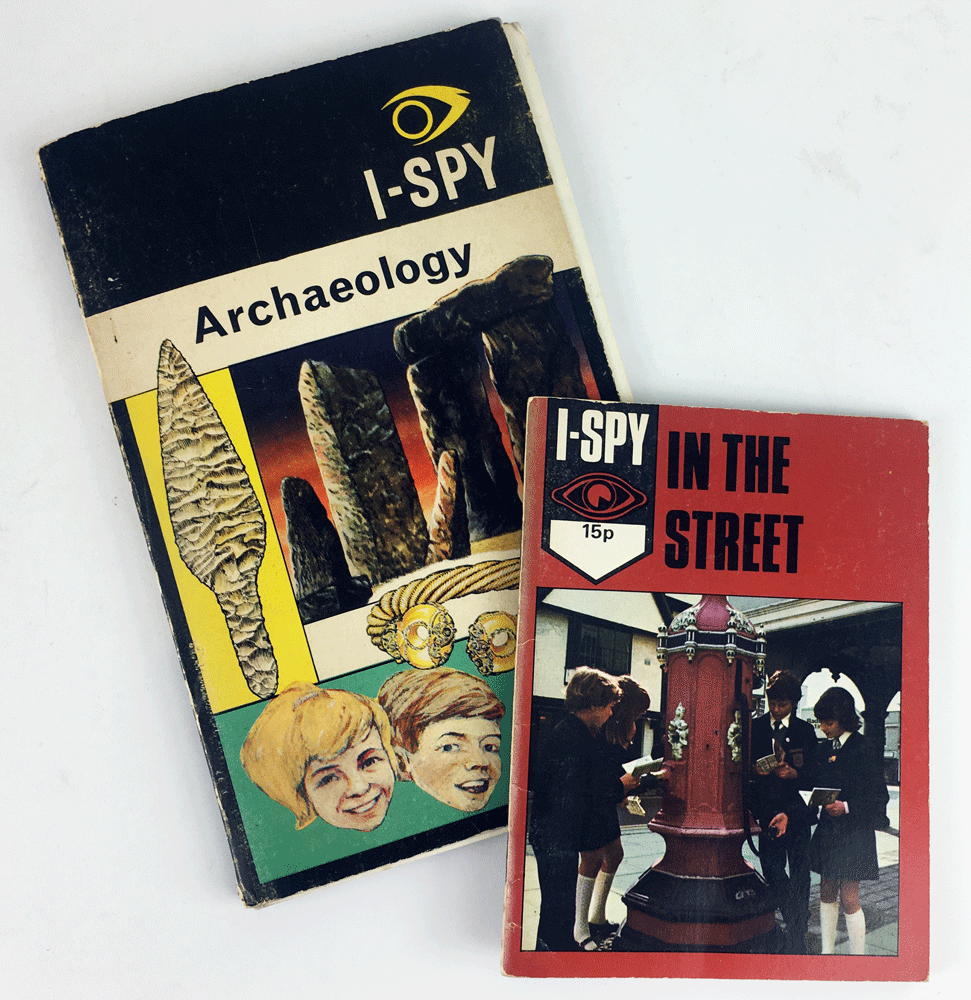 Covers of two I-SPY books, Archaeology and In the Street