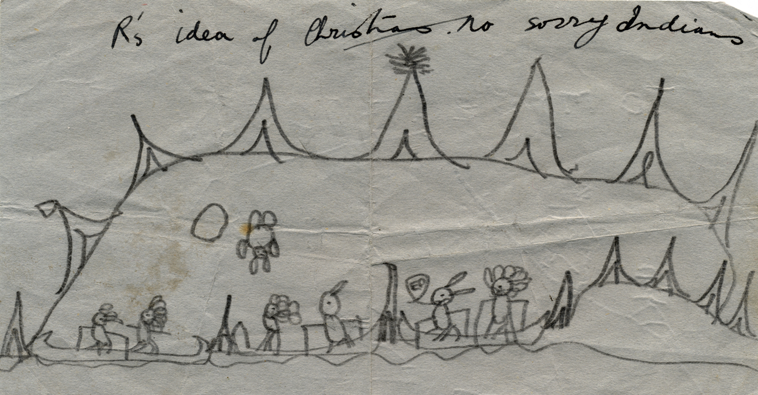 drawing of tepees