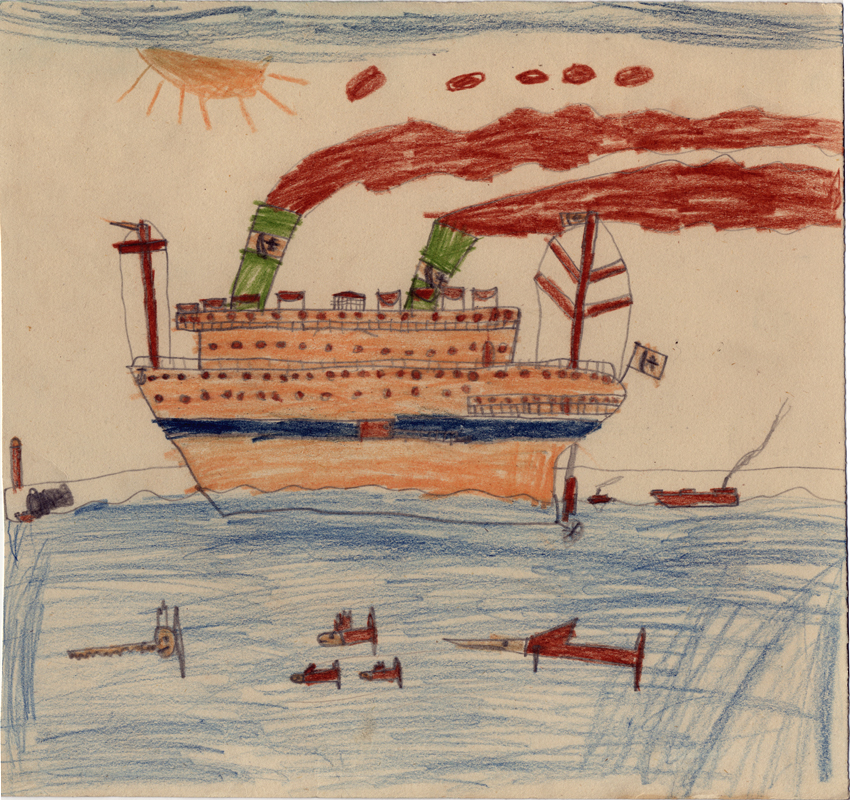 painting of ship