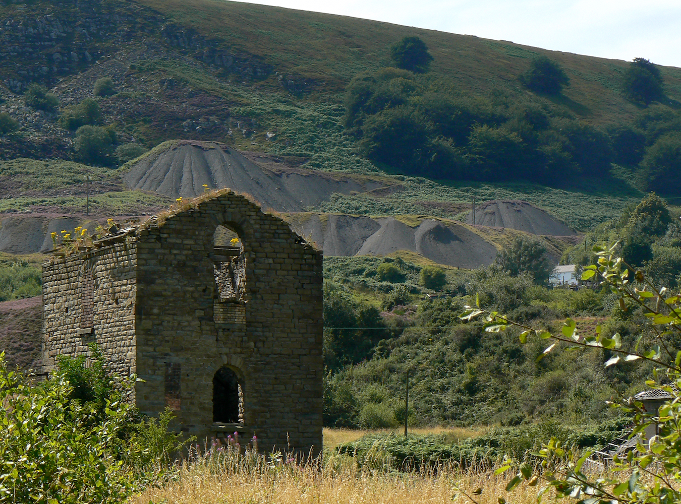 Ruined mine engine house, Wales