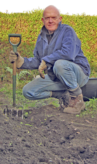 Ralph Mills at his allotment