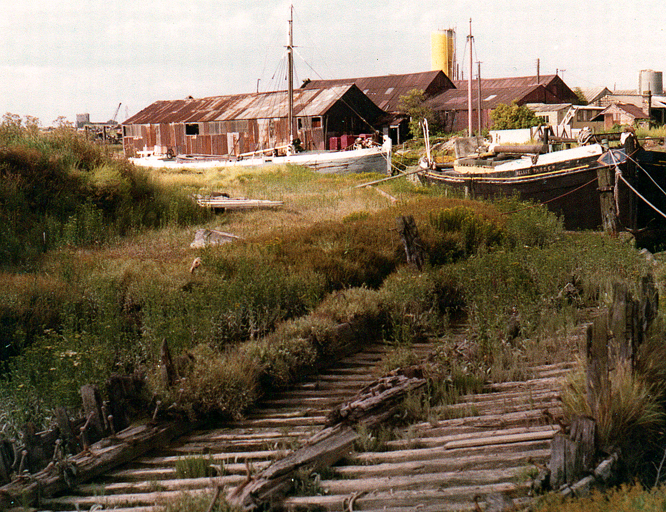 Old Thames barges in Milton Creek, Kent